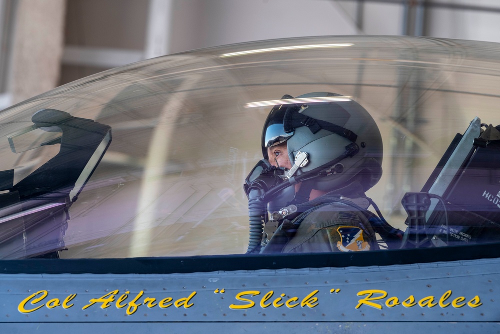 Col. Rosales's final flight at the 49th Wing
