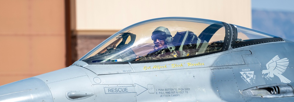 Col. Rosales's final flight at the 49th Wing