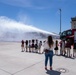 It's Getting Hot: Fire Fighters spray water from the fire truck during a base tour at the Nevada Air National Guard Base May 9, 2025