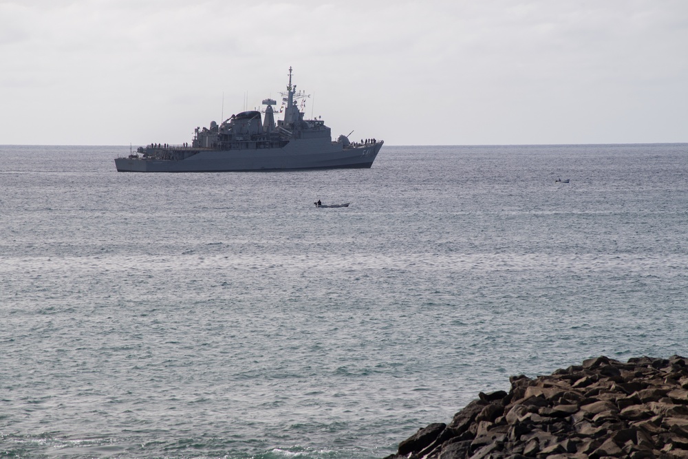 BNS Defensora Departs Cabo Verde, Obangame Express 2025