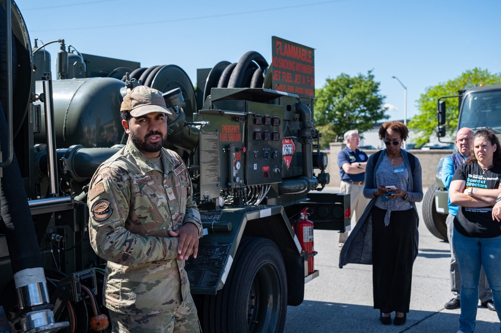 Honorary Commanders go behind the scenes at 436th MGG