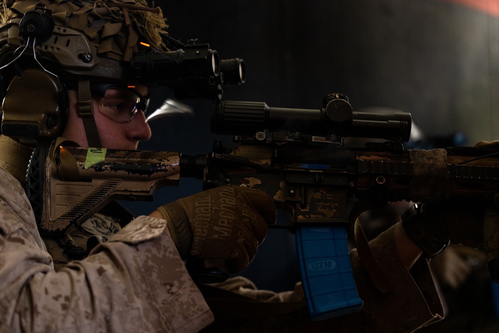 3rd Bn., 1st Marines conducts close quarters training during EOTG raid leaders course