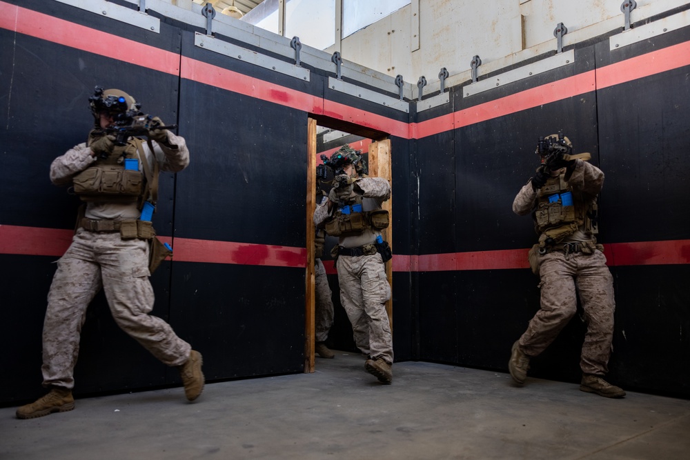 3rd Bn., 1st Marines conducts close quarters training during EOTG raid leaders course