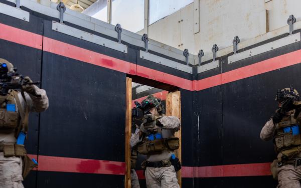 3rd Bn., 1st Marines conducts close quarters training during EOTG raid leaders course