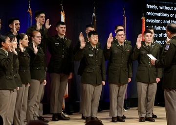 Stalwart Battalion Cadets take the Oath of Office