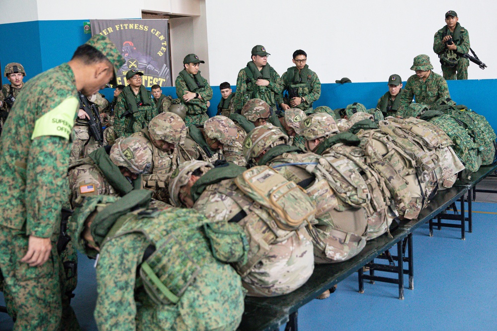 Bushmasters and SAF train with one another