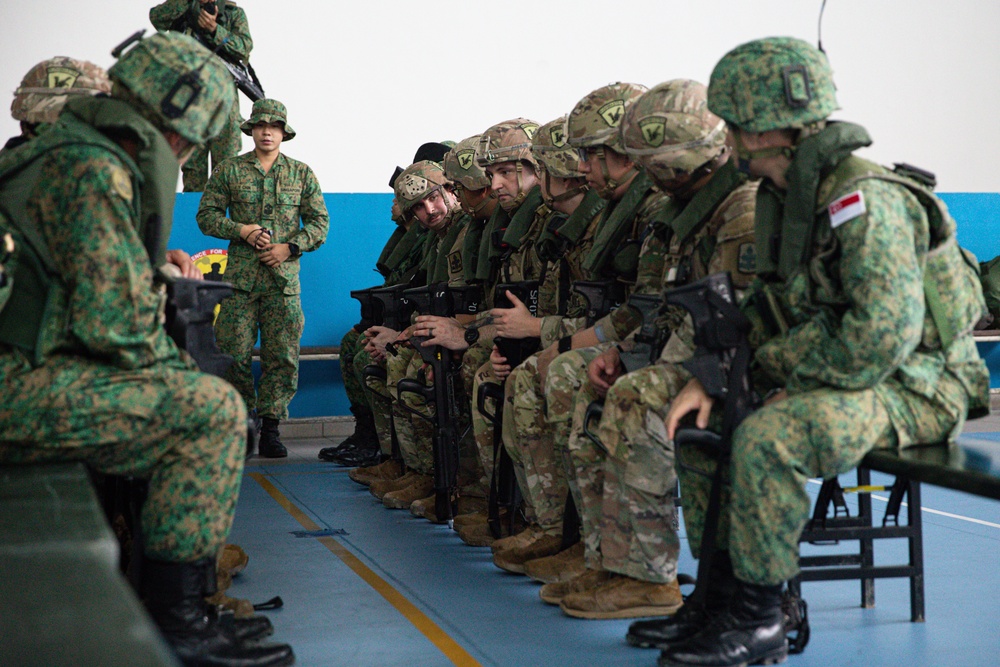 Bushmasters and SAF train with one another