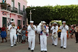 Obangame Express 2025 Navy Band Plays in Cabo Verde