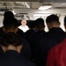 Chaplain Leads Mass Aboard USS Curtis Wilbur (DDG 54)