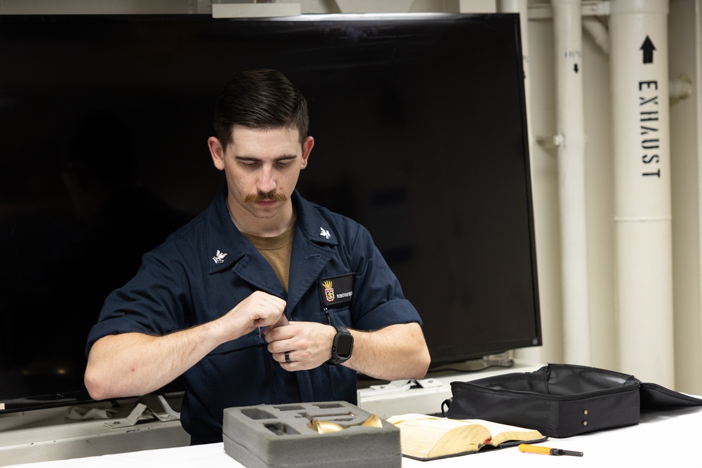 Sailor Assists With Church Service