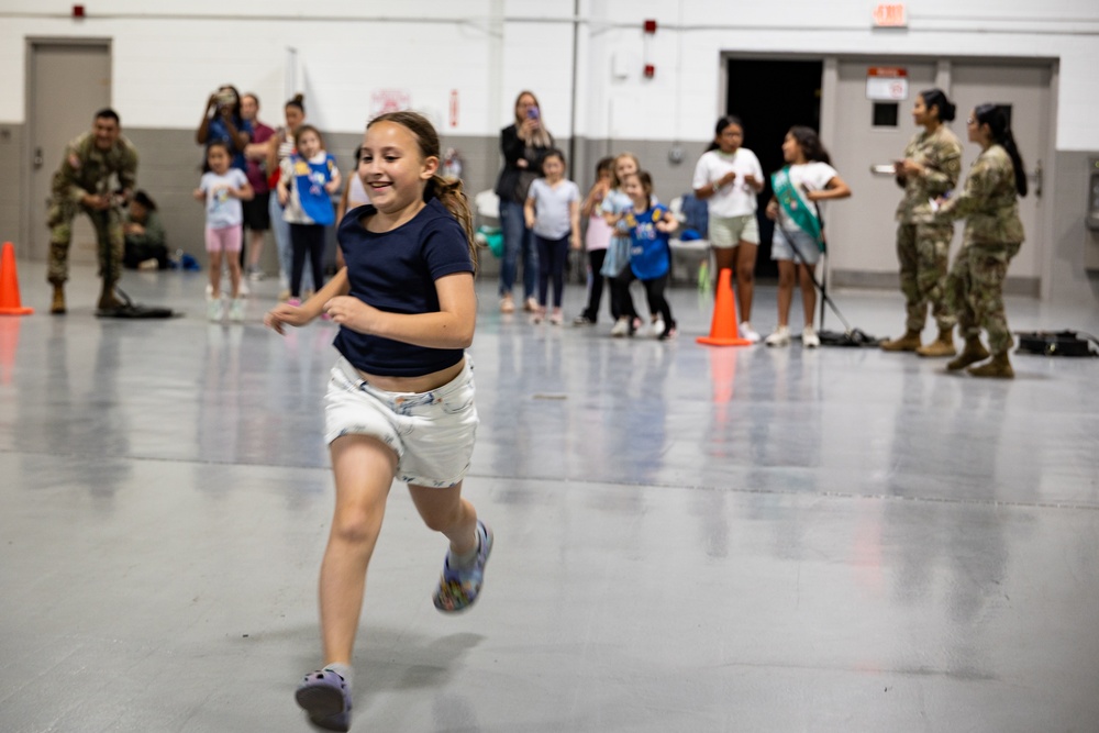 New Jersey National Guard Recruiters Teach Cub Scouts How to Fold The American Flag