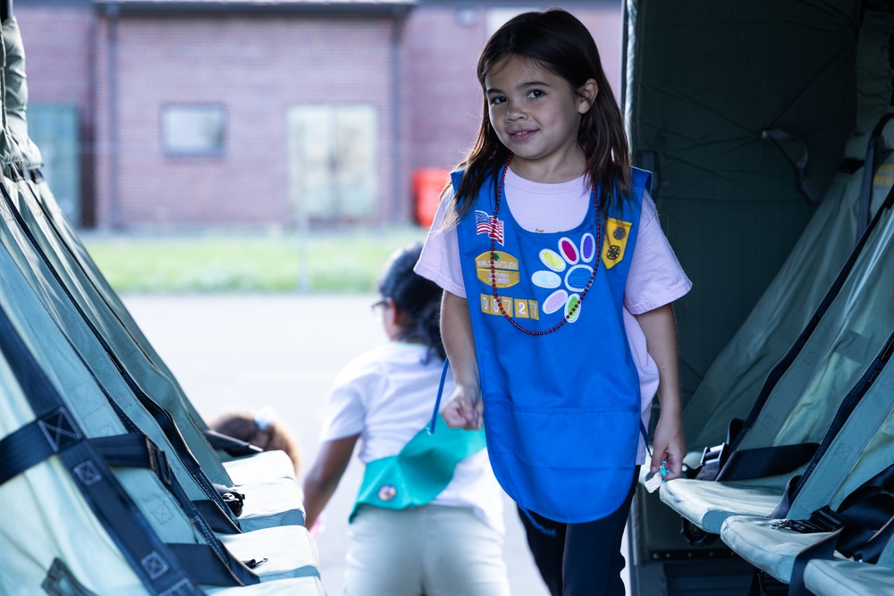 New Jersey National Guard Recruiters Teach Cub Scouts How to Fold The American Flag