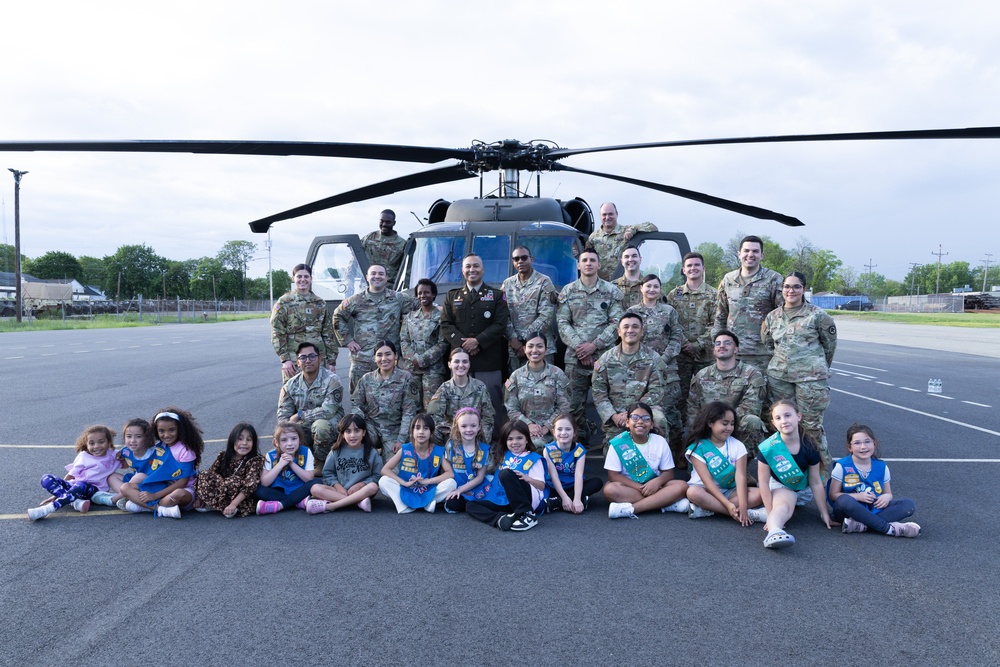 New Jersey National Guard Recruiters Teach Cub Scouts How to Fold The American Flag