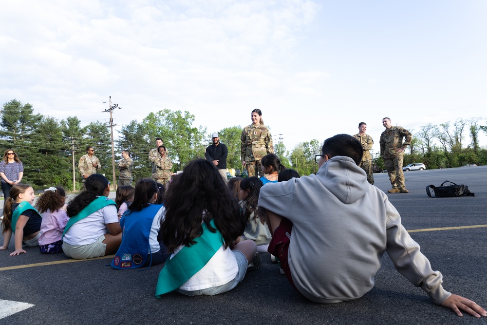 New Jersey National Guard Recruiters Teach Cub Scouts How to Fold The American Flag