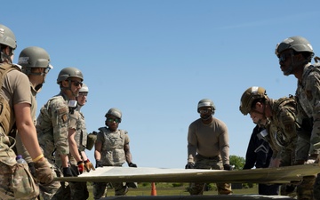 Skyway Chariot: Airmen repair a flight line