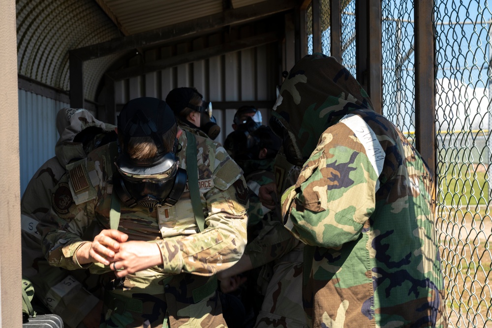 Skyway Chariot: Airmen repair a flight line
