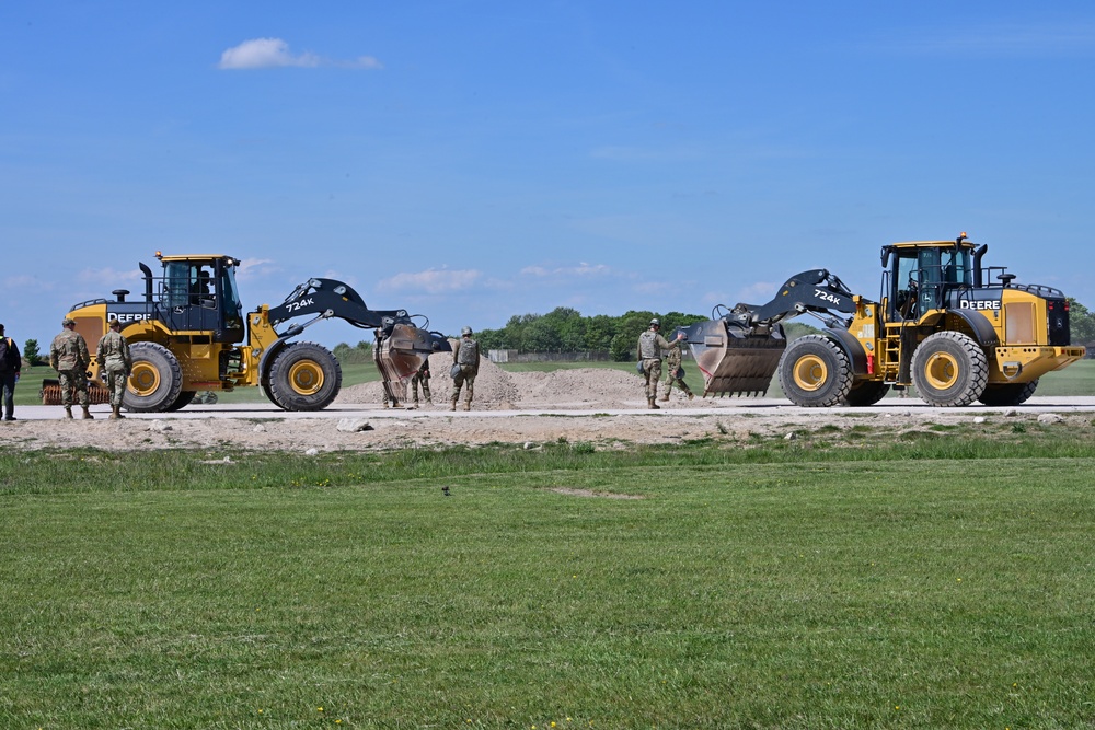 Skyway Chariot: Airmen repair a flight line