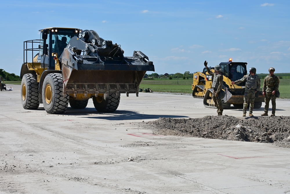 Skyway Chariot: Airmen repair a flight line