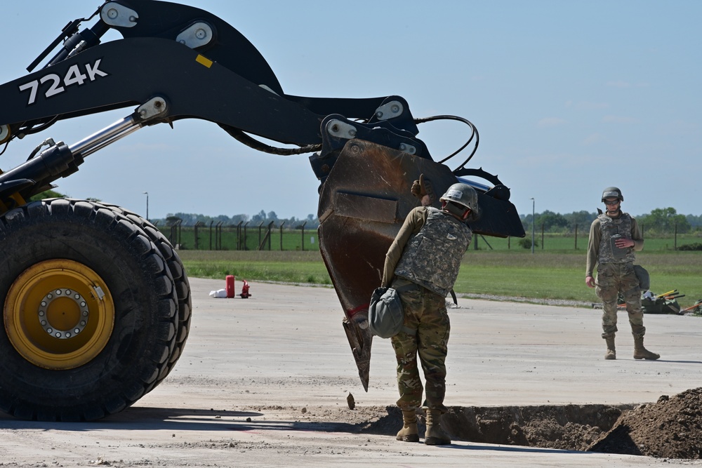 Skyway Chariot: Airmen repair a flight line