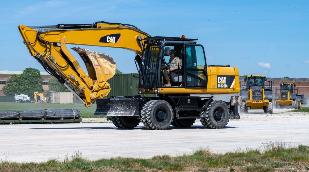 Skyway Chariot: Airmen repair a flight line