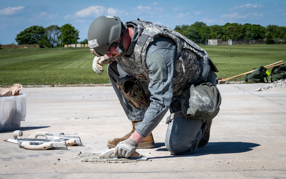 Skyway Chariot: Airmen repair a flight line