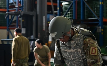 Skyway Chariot: Airmen gear up at simulated deployment line