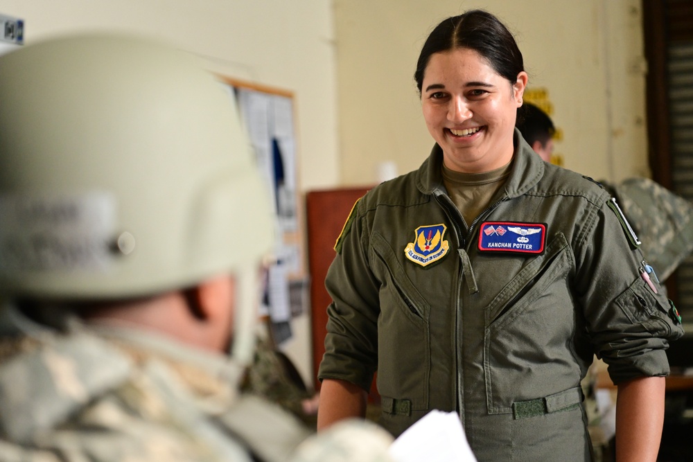 Skyway Chariot: Airmen gear up at simulated deployment line