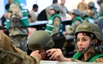 Skyway Chariot: Airmen gear up at simulated deployment line