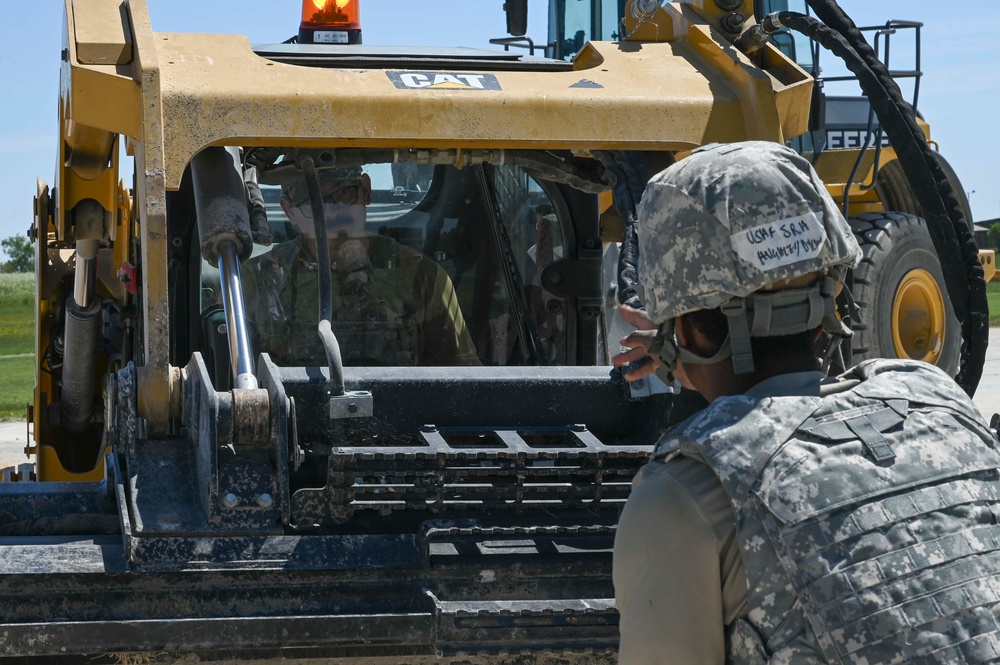 Skyway Chariot: Airmen repair a flight line