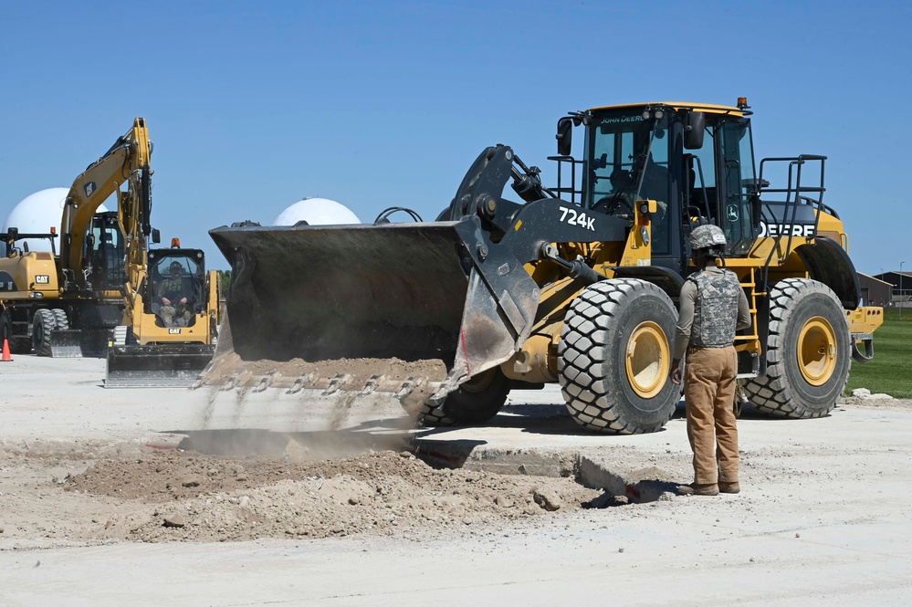 Skyway Chariot: Airmen repair a flight line