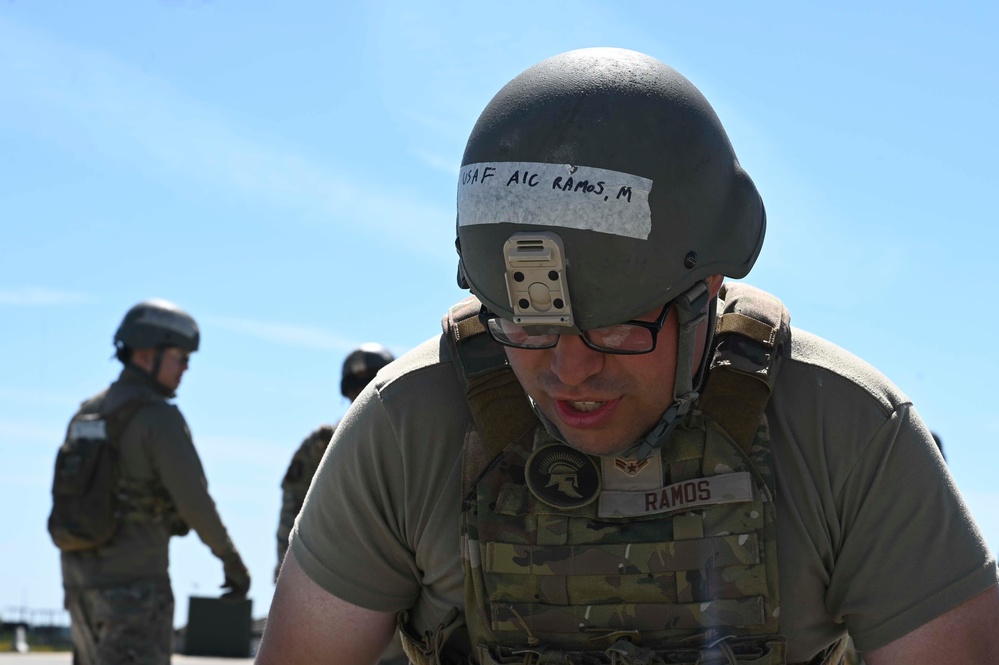 Skyway Chariot: Airmen repair a flight line