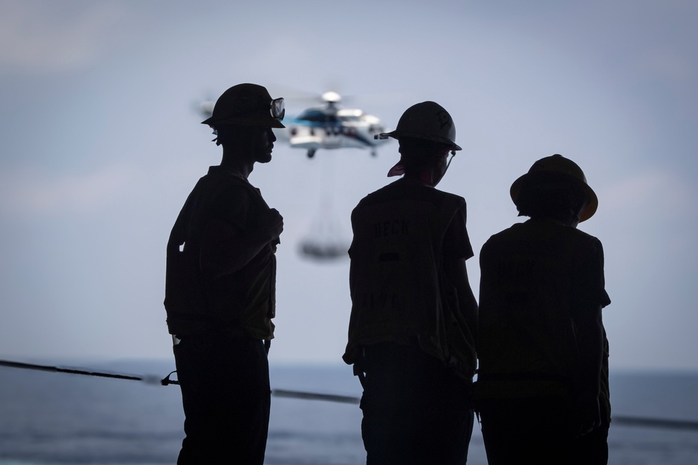 Nimitz Conducts a Replenishment-at-Sea