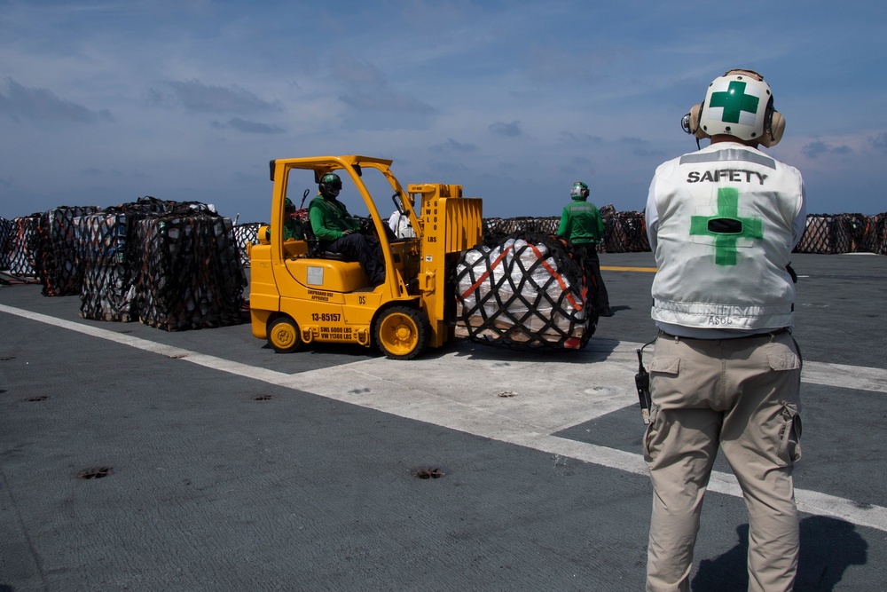 Nimitz Conducts a Replenishment-at-Sea