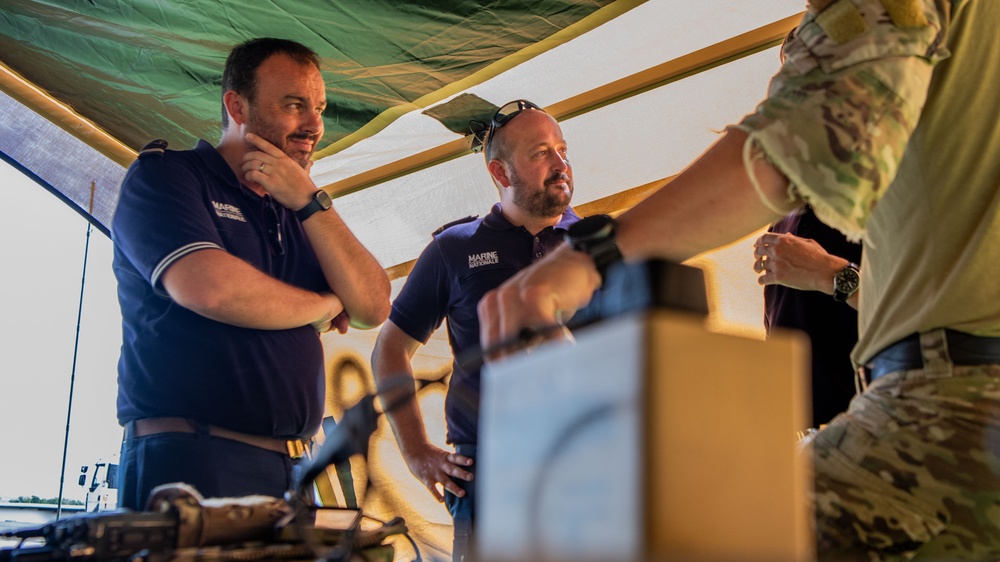 137th SOW, French Navy collaborate in communications knowledge exchange