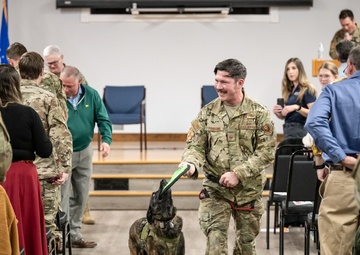 Canine Callie, DOD’s only search-and-rescue dog, retires from service