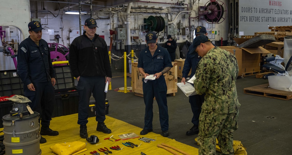 USS America (LHA 6) Conducts Equipment Inspection