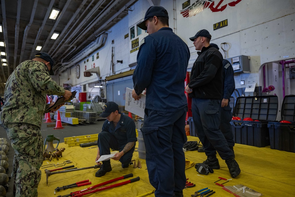 USS America (LHA 6) Conducts Equipment Inspection