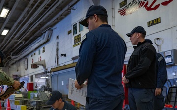 USS America (LHA 6) Conducts Equipment Inspection
