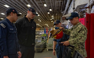 USS America (LHA 6) Conducts Equipment Inspection