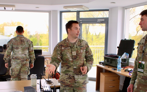 2nd Mult-Domain Task Force Innovation Lab OIC Chief Warrant Officer 2 Christian Lehr Explains Drone