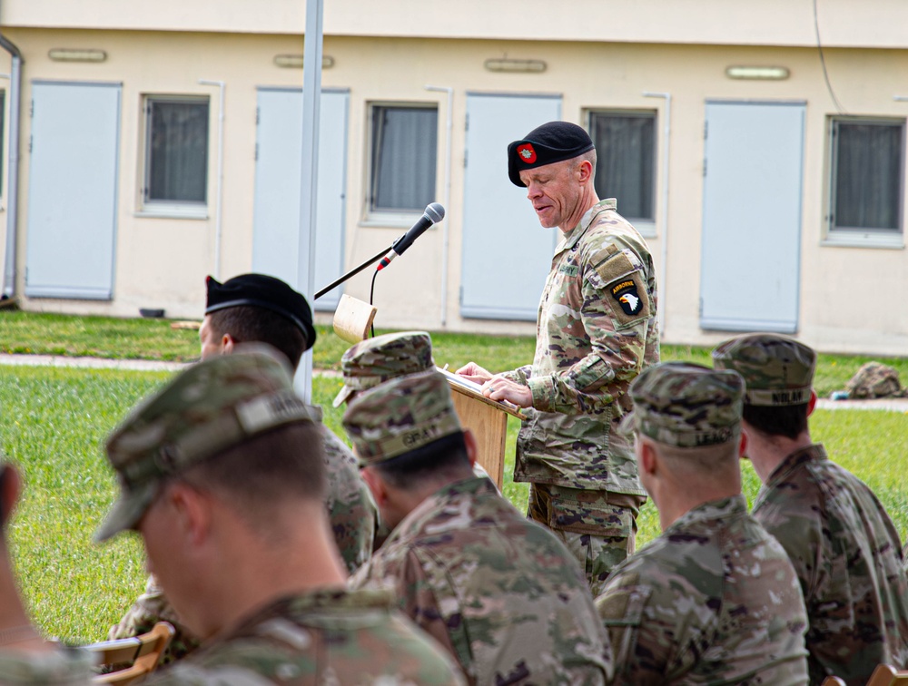 1-320th Field Artillery Change of Command Ceremony at MKAB