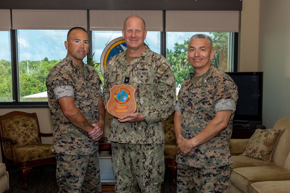 Camp Blaz senior leadership awards plaques to JRM and JTFM admirals