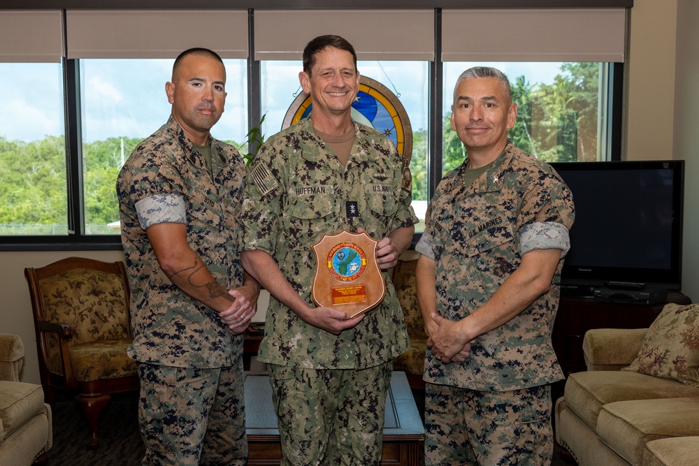 Camp Blaz senior leadership awards plaques to JRM and JTFM admirals