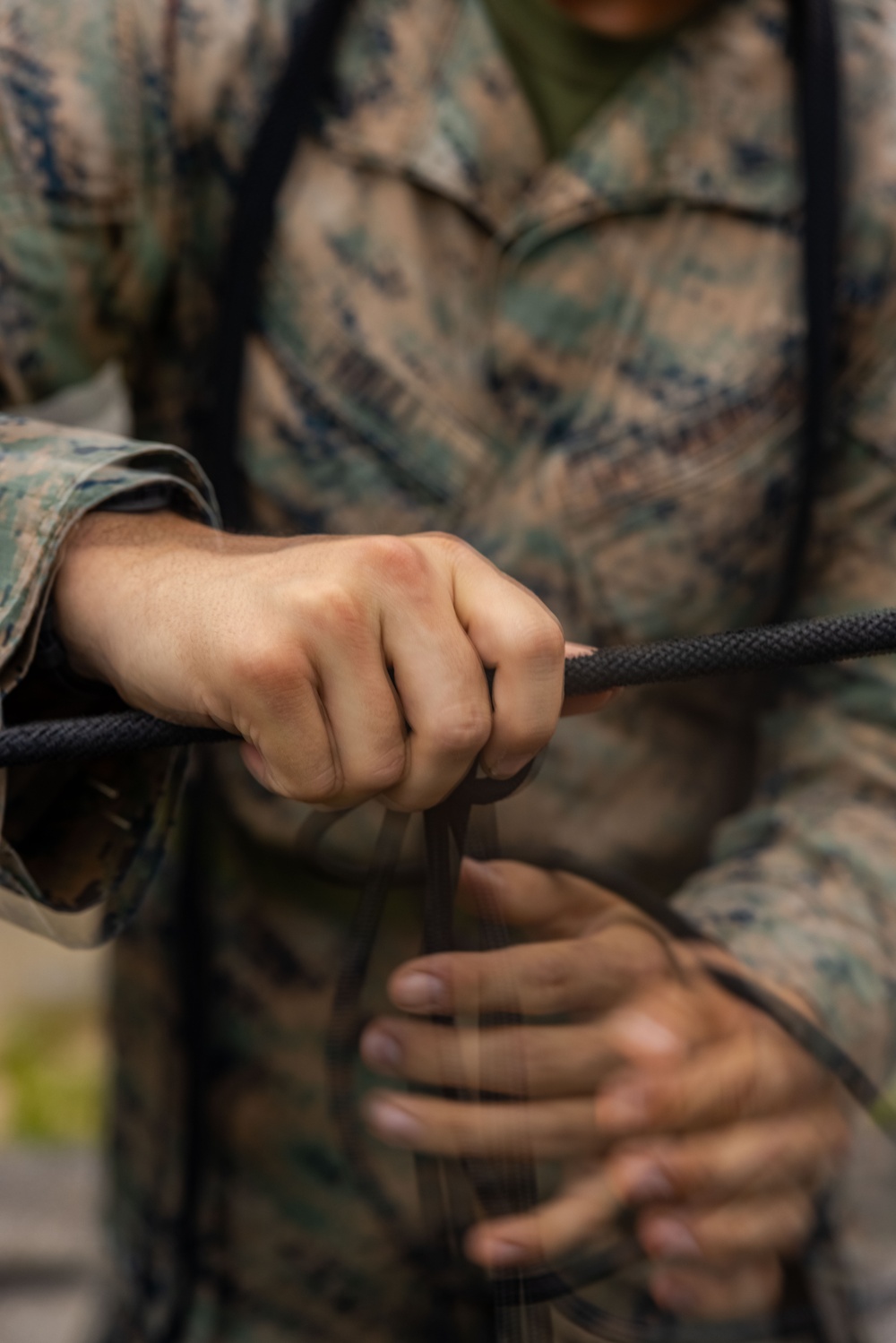 U.S. Marines Conducts One Rope Bridge Training during Jungle Leaders Course