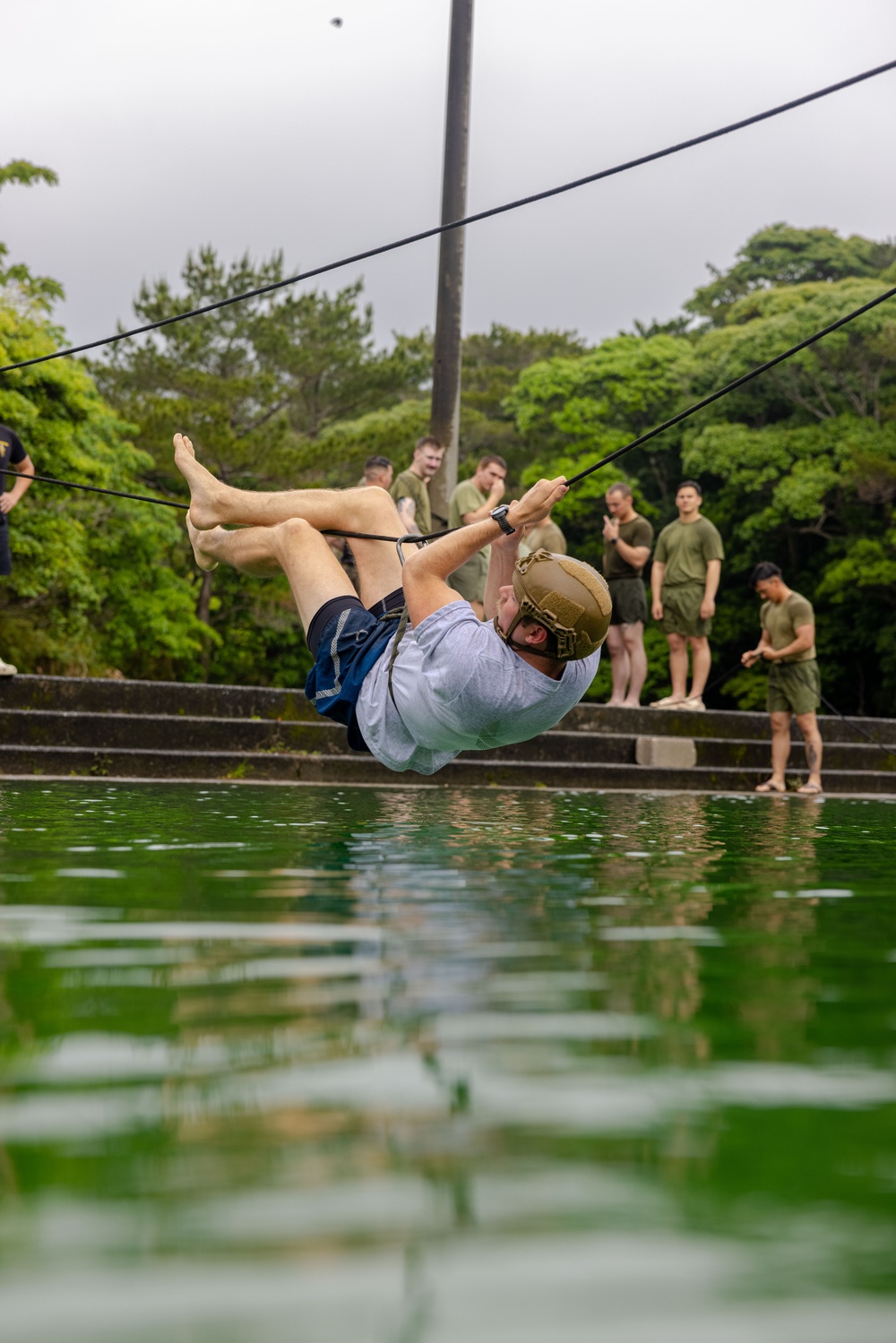 U.S. Marines Conducts One Rope Bridge Training during Jungle Leaders Course