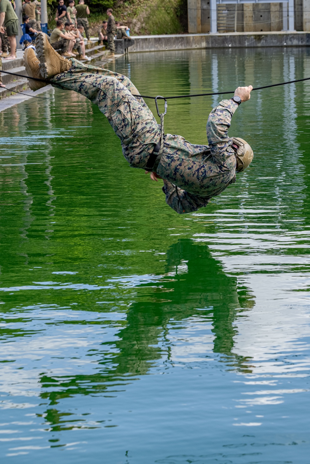 U.S. Marines Conducts One Rope Bridge Training during Jungle Leaders Course