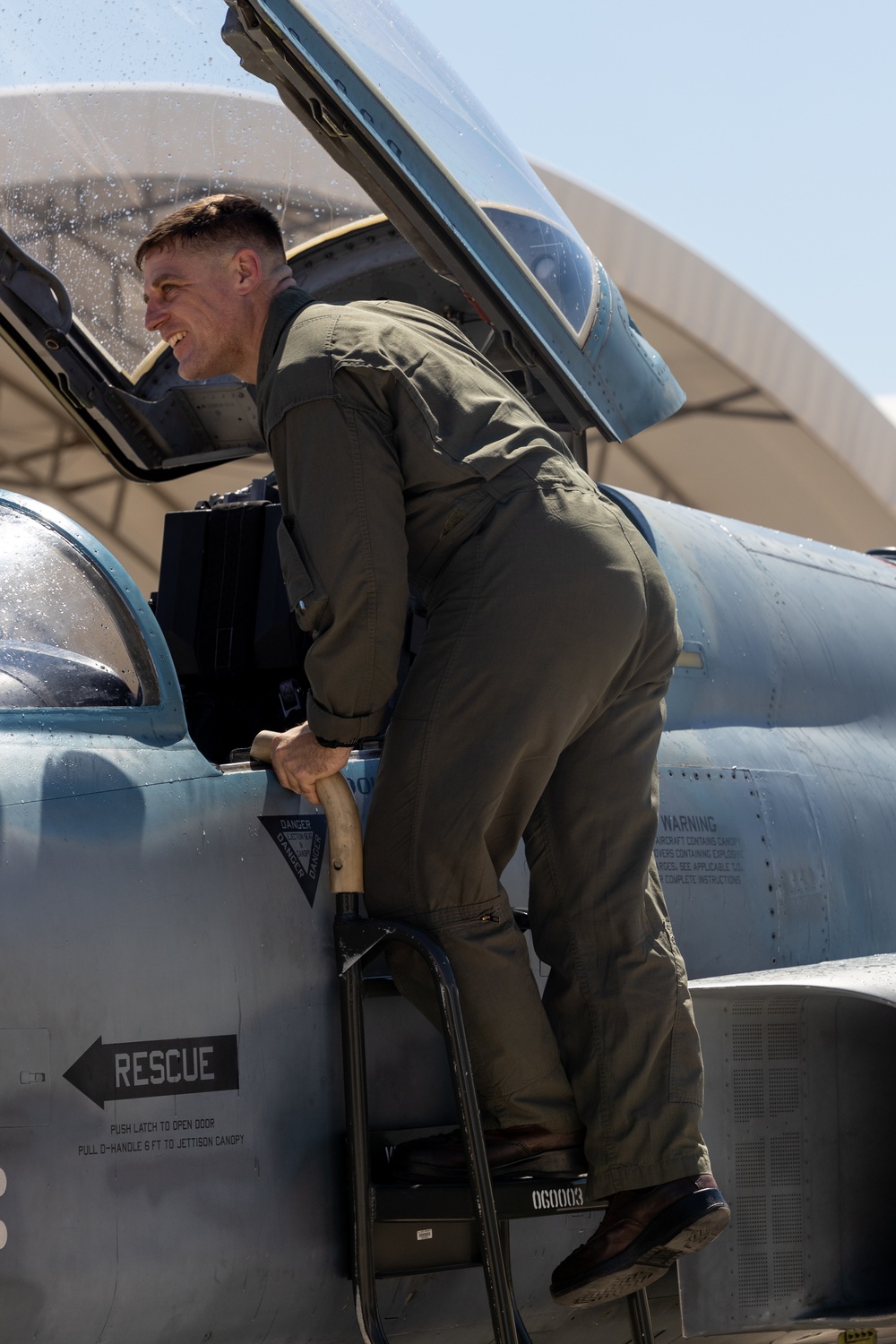 Pilot's last flight as a United States Marine Corps pilot