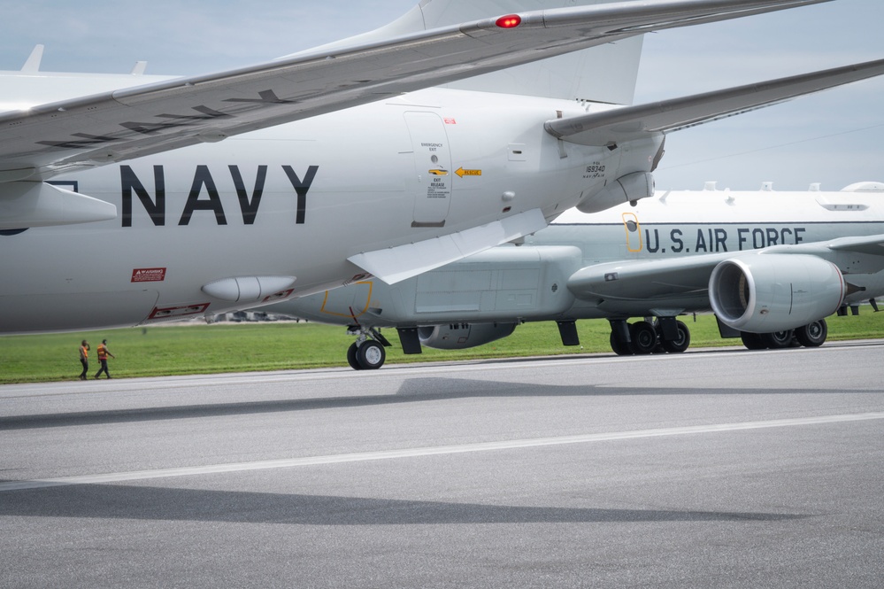 67th FGS &amp; 33rd RGS marshal over 50 aircraft during elephant walk