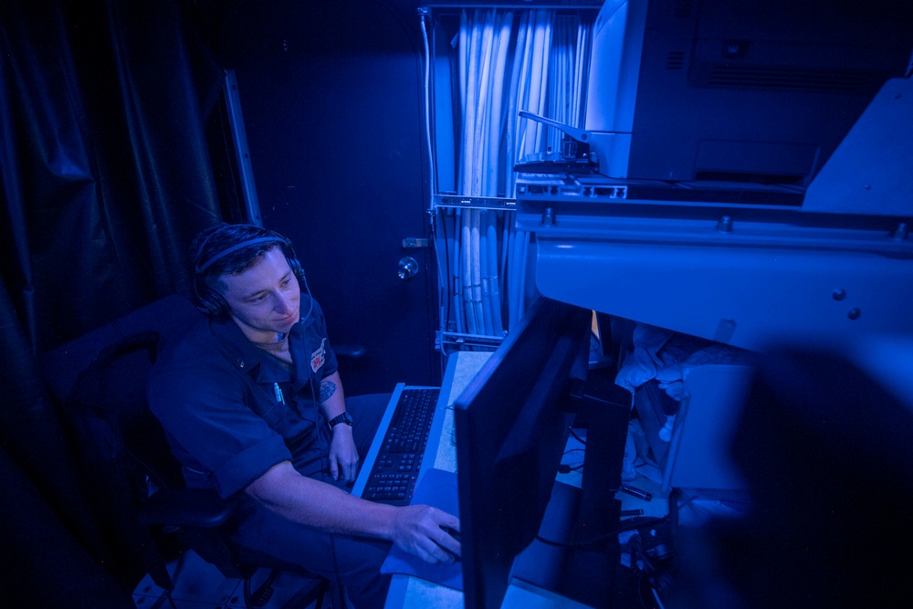USS Sterett conducts operations in the U.S. Central Command area of responsibility as part of the Carl Vinson Carrier Strike Group