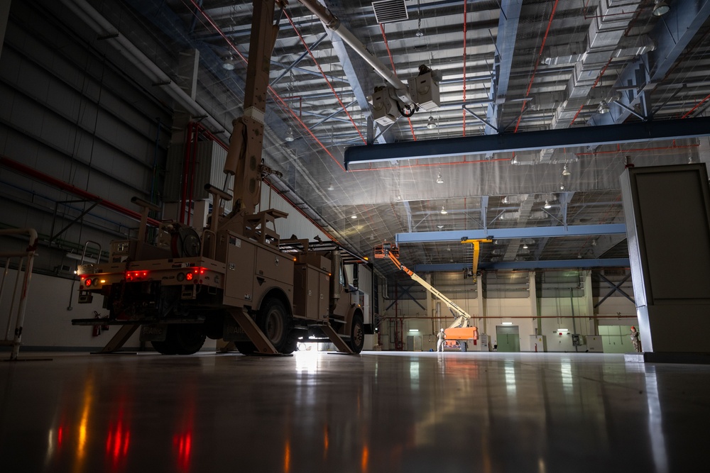Lighting the way: 379th ECES upgrade hangar lights